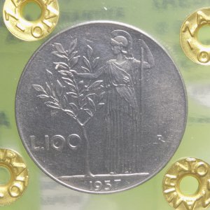 100 lire Minerva 1957 ... 