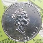 Canada - Elisabetta II - 5 dollari 1994 - ... 
