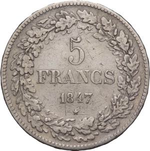 Belgio - Leopoldo I (1831-1865) -  5 Franchi ... 