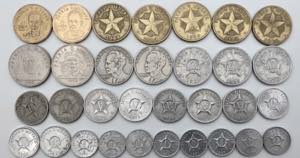 Cuba - lotto di 32 monete in metallo povero