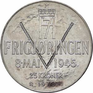 Norvegia - Olav V (1958-1991) - 25 Kroner ... 