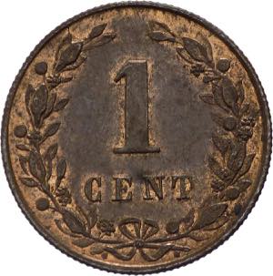 Olanda - Guglielmo III (1849-1890) - 1 cent ... 