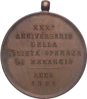 Menaggio - Medaglia Mutuo Soccorso  1904 - ... 