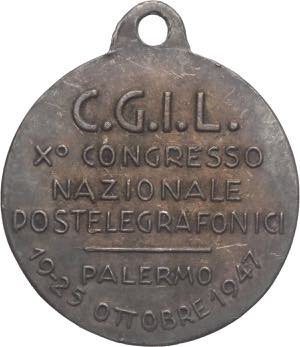 Italia - medaglietta della C.G.I.L. per il X ... 