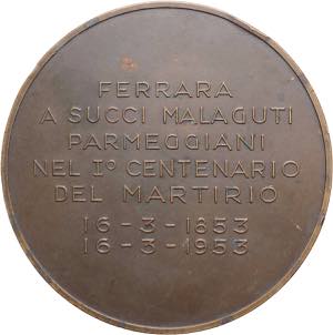 Italia - Medaglia a ricordo del martirio di ... 