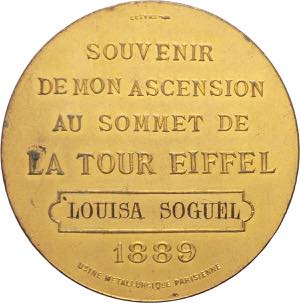 Francia - Medaglia inaugurazione Tour Eiffel ... 