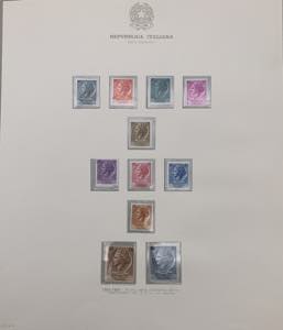 Italia - Foglio francobolli album G.B.E. - A ... 