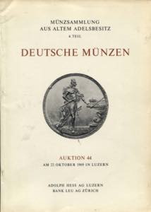 HESS A. - LEU BANK. - Auktion  44. Luzern, ... 