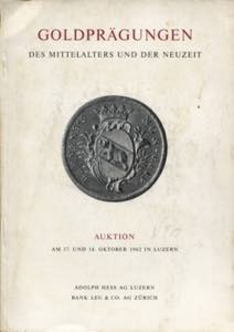 HESS A. - LEU BANK. - Auktion 20. Luzern, ... 