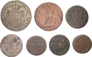 Savoia - lotto di 7 monete di taglio, anni e ... 