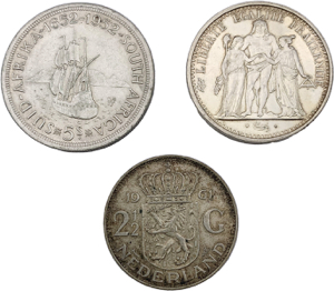Monete Estere - Lotto di 3 monete in argento ... 