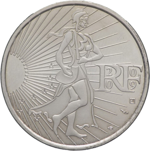 Francia - 10 euro 2009 Semeuse - Ag.