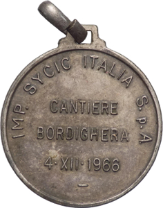 Medaglia - Cantiere Bordighera 1966 - mm 24 ... 