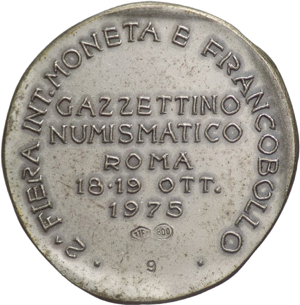 Medaglia Gazzettino Numismatico 1975 - opus: ... 