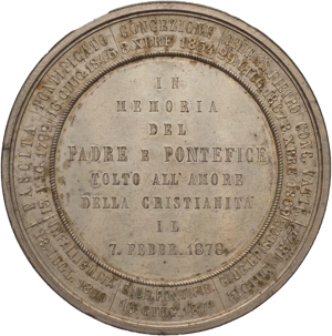 Medaglia - Pio IX (1846-1878) In Memoria del ... 