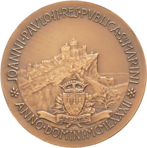San Marino medaglia Giovanni Paolo II 1982 ... 