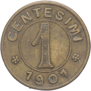 Gettone da 1 centesimo 1901 - Cooperativa ... 