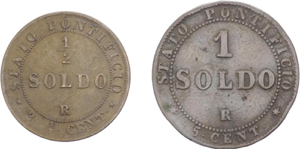 Stato Pontificio -  Lotto di 2 monete di Pio ... 
