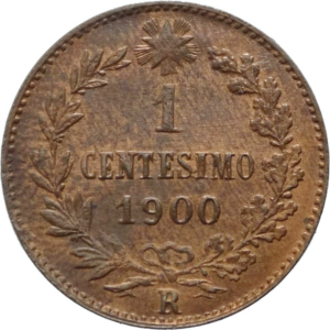 Umberto I (1878-1900) 1 Centesimo 1900 - Cu ... 