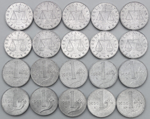 Lotto composto da 20 monete da 1 lira ... 