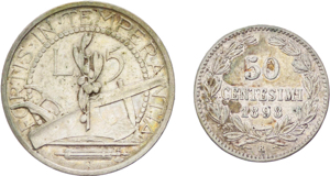 San Marino - Lotto di 2 monete: 50 centesimi ... 