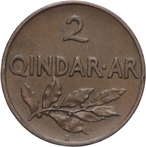 Albania - Zog I (1925-1939) 2 Qindar Ar ... 
