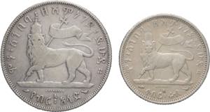 Etiopia - lotto di 2 monete da 1/2 Birr e ... 