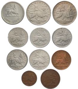 Etiopia - lotto di 11 monete - nominali e ... 