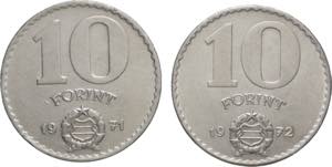 Ungheria - lotto 2 monete da 10 forint ... 