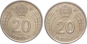 Ungheria - lotto 2 monete da 20 forint ... 