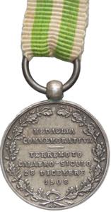 Medaglia Vittorio Emanuele III - terremoto ... 