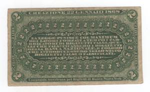 Banca Nazionale Regno dItalia - 2 Lire 1868 ... 