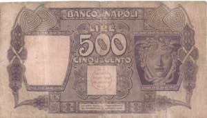 Banca di Napoli - 500 lire 30/07/1896 
