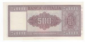 Banconota 500 lire Italia Ornata di Spighe ... 