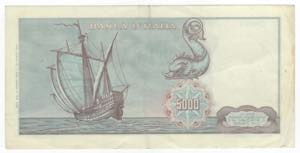 Repubblica - 5.000 Lire 1968 - Cristoforo ... 