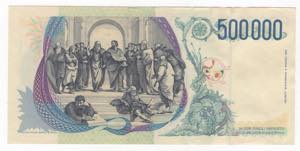 Repubblica - 500.000 lire Raffaello Sanzio ... 