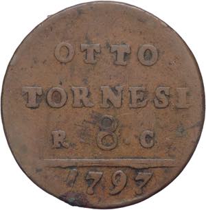 Napoli - 8 Tornesi 1797 - Ferdinando IV ... 
