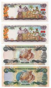 Bahamas - lotto di 4 banconote