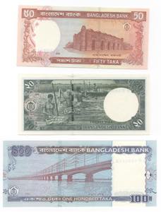 Bangladesh - lotto 3 banconote