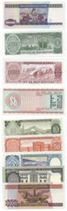 Bolivia - lotto di 9 banconote