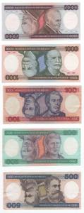Brasile - lotto di 5 banconote