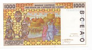 Burkina Faso (C) - 1000 Francs CFA - P# 311C