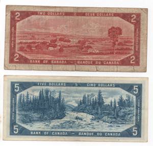 Canada - lotto di 2 banconote