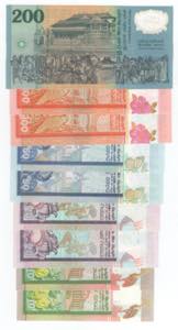 Ceylon - lotto di 9 banconote