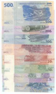 Congo - lotto di 8 banconote