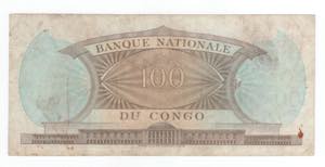 Congo - 100 Franchi 1964 - P#6a