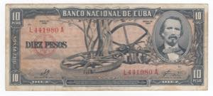 Cuba - 10 Pesos 1960 - ... 