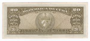 Cuba - 20 Pesos 1960 - P# 080c