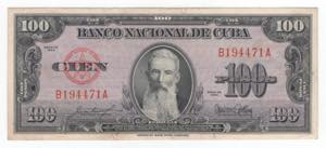 Cuba - 100 Pesos 1954 - ... 
