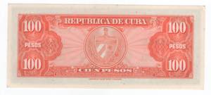 Cuba - 100 Pesos 1959 - P# 093a